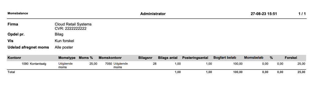 Momsbalanceudskrift i Sapera - sapera.dk